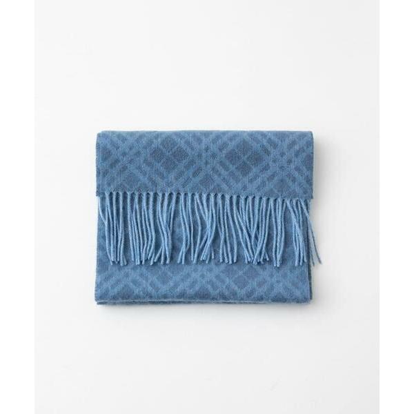 MICHEL KLEIN HOMME / ミッシェルクランオム バイアスチェック柄カシミヤマフラー