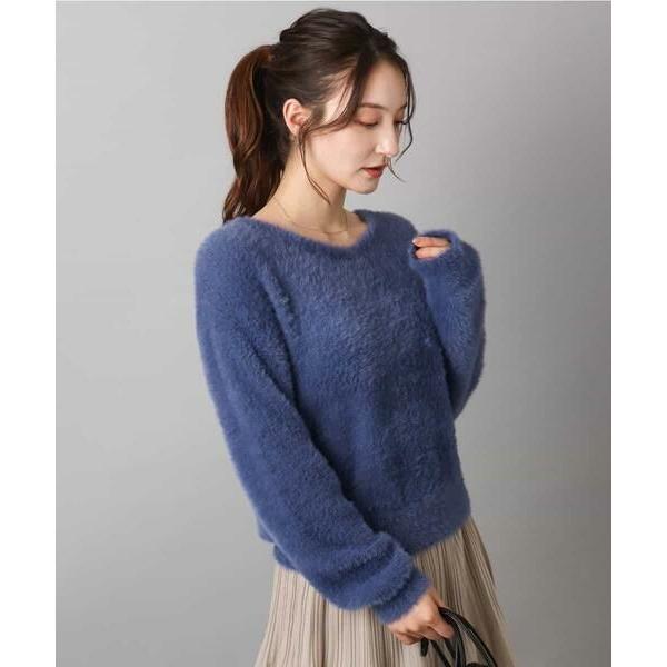 MK MICHEL KLEIN / エムケーミッシェルクラン フェザーニットプルオーバー/前後2wa...