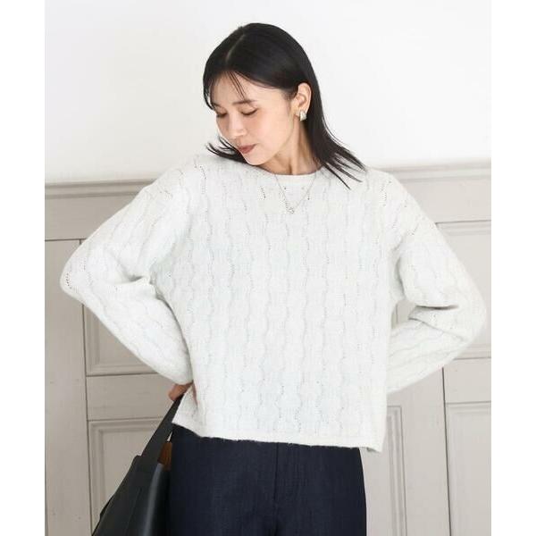 MK MICHEL KLEIN / エムケーミッシェルクラン スパンコールラメ入りニット/洗える