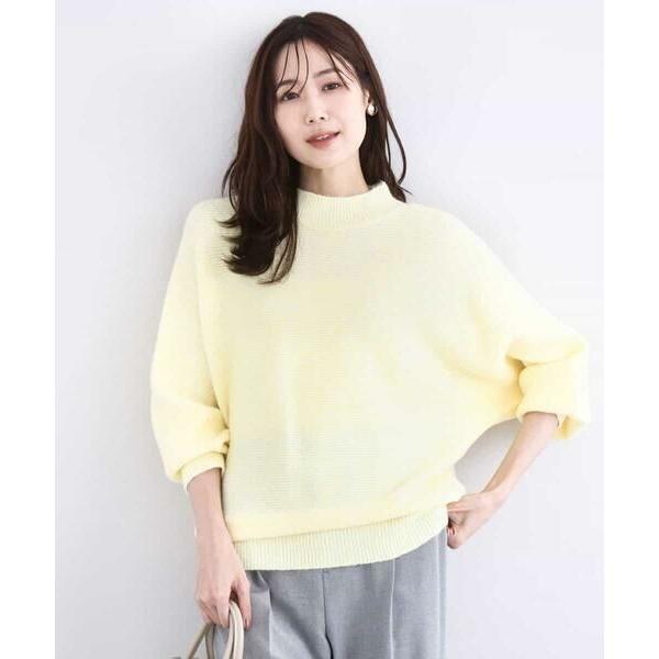 MK MICHEL KLEIN / エムケーミッシェルクラン シャドーボーダー調ドルマンニット/洗え...