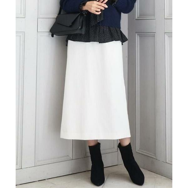 MK MICHEL KLEIN / エムケーミッシェルクラン ループネップツイードIラインスカート/...