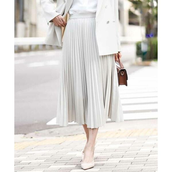 MK MICHEL KLEIN / エムケーミッシェルクラン プリーツデザインスカート/洗える