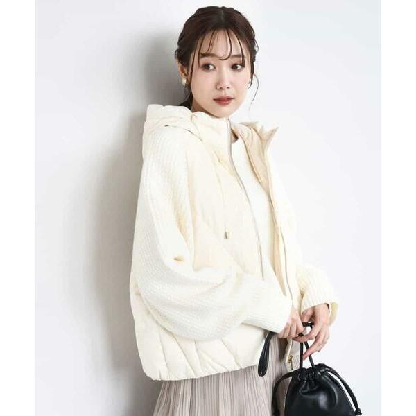 MK MICHEL KLEIN / エムケーミッシェルクラン ニットスリーブダウンブルゾン