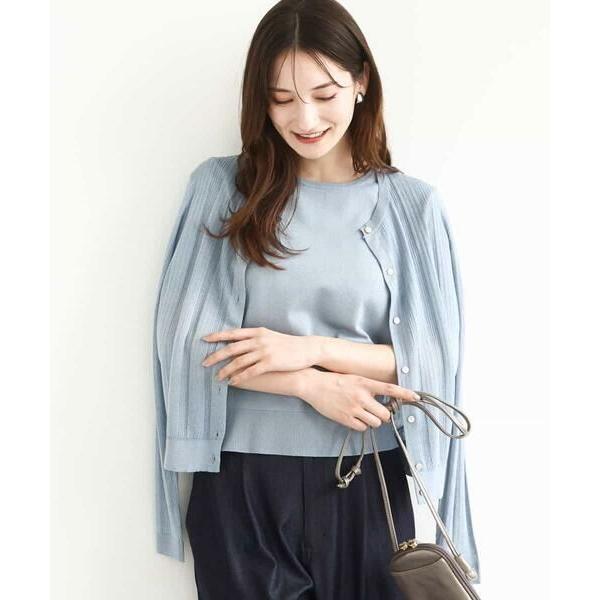 MK MICHEL KLEIN / エムケーミッシェルクラン シアーニットアンサンブル/洗える