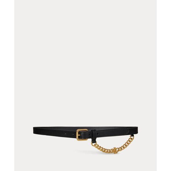 LAUREN RALPH LAUREN / ローレン ラルフ ローレン ロゴチェーン レザー スキニ...