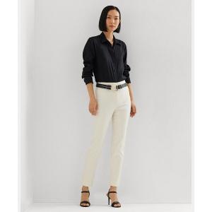 LAUREN RALPH LAUREN / ローレン ラルフ ローレン ハイライズ コットンブレンド クロップド パンツ｜selectsquare