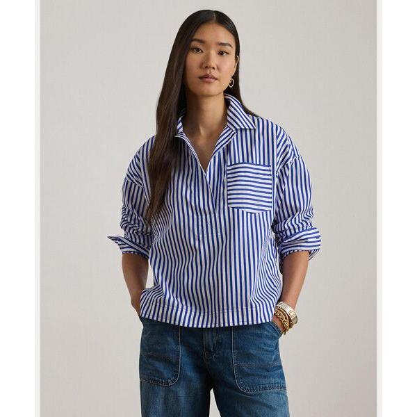 LAUREN RALPH LAUREN / ローレン ラルフ ローレン ストライプド コットン ブロ...