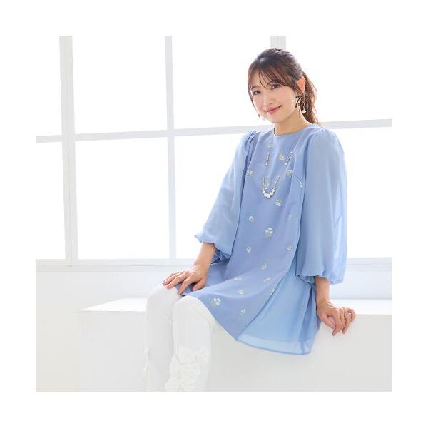 Rose Tiara / ローズティアラ 小花刺繍バルーンスリーブチュニック