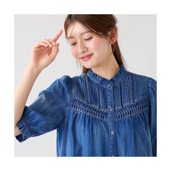 Rose Tiara / ローズティアラ 2.5オンスデニム軽やかブラウス