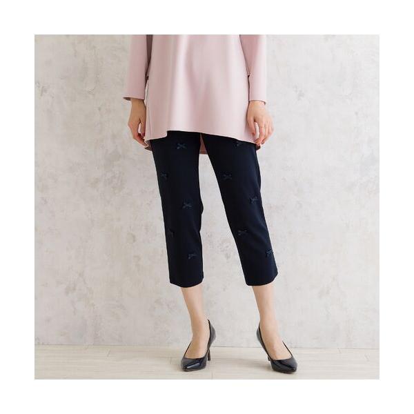 Rose Tiara / ローズティアラ リボンクロップド丈レギンスパンツ