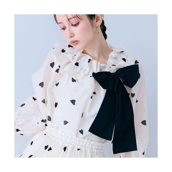 Rose Tiara / ローズティアラ ハートプリントボリュームブラウス