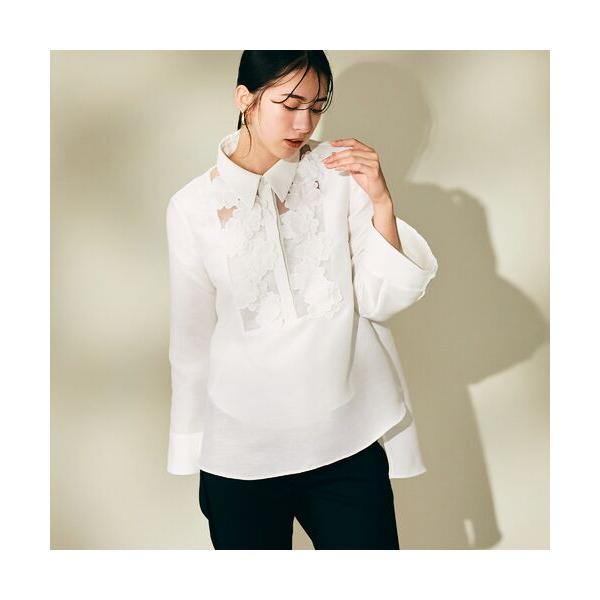 Rose Tiara / ローズティアラ 【雑誌掲載】フラワーモチーフ付きブラウス