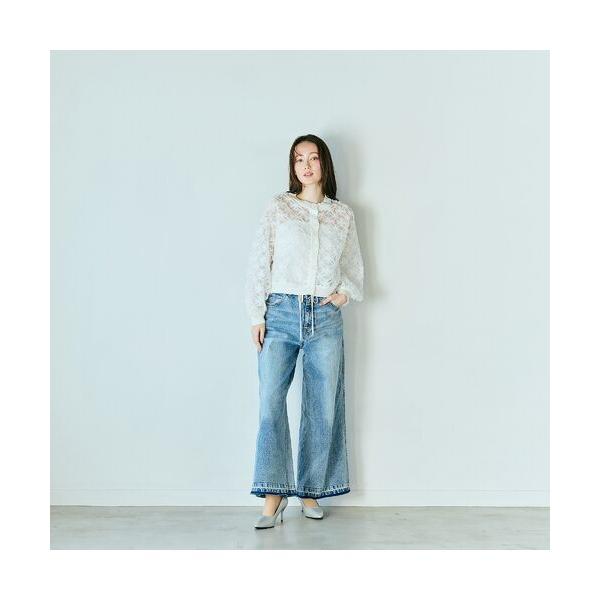 Rose Tiara / ローズティアラ ウエストドロストワイドデニム
