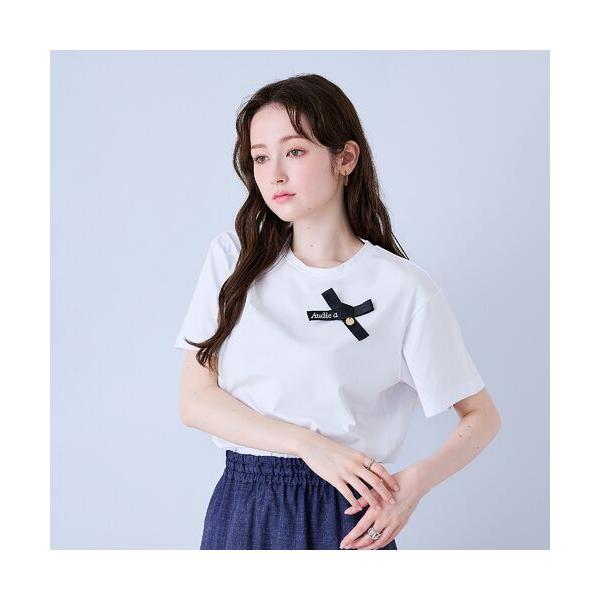Rose Tiara / ローズティアラ Audie a Musesロゴ入りリボンカットソー