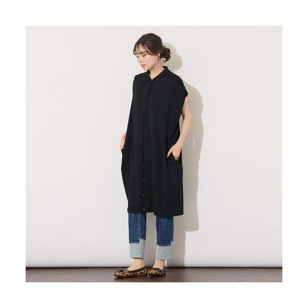 PISANO / ピサーノ 【手洗いOK】コクーンシルエット・肩タックロングジレ
