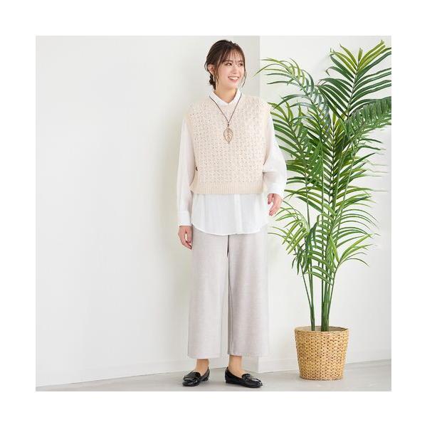 PISANO / ピサーノ 【アンサンブル】ニットジレ×ストライプシャツ