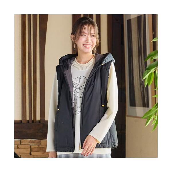 PISANO / ピサーノ キャメル入り中綿・ジップアップフーディージレ