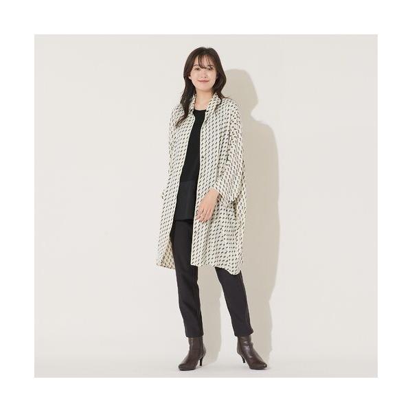 PISANO / ピサーノ 【手洗いOK】2WAY・ドルマンスリーブ幾何プリントチュニックブラウス