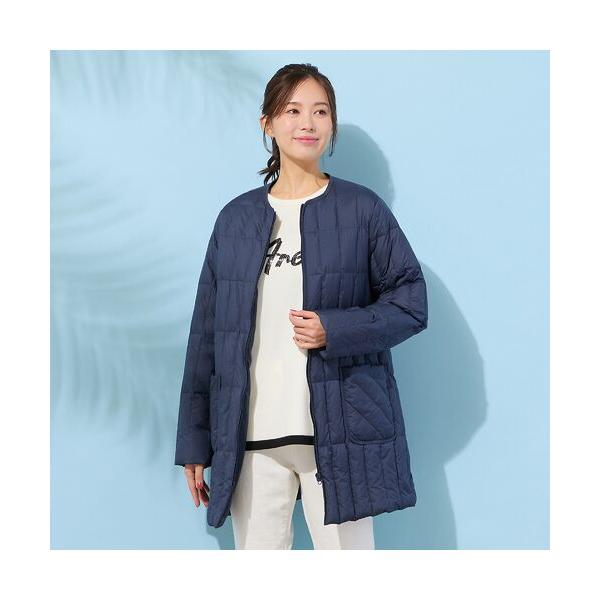 PISANO / ピサーノ ノーカラー・キルティングダウンコート