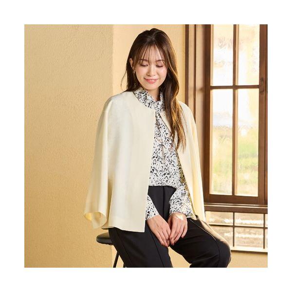 PISANO / ピサーノ 【ハレの日・セットアップ対応】ベルスリーブ・ノーカラーショートジャケット