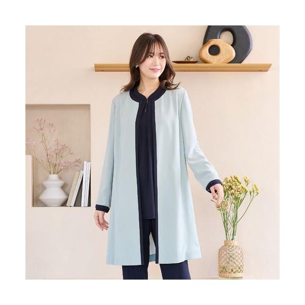 PISANO / ピサーノ 【セットアップ対応】パイピング切り替えガウンジャケット