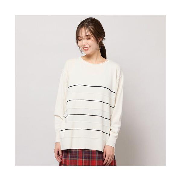 PISANO / ピサーノ バイカラーボーダーニットトップ