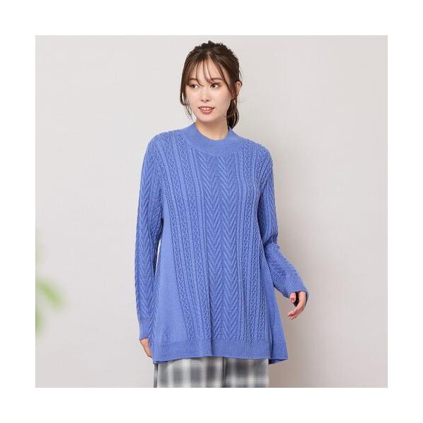 PISANO / ピサーノ 【手洗いOK】ハイネック・フレアーシルエットニット