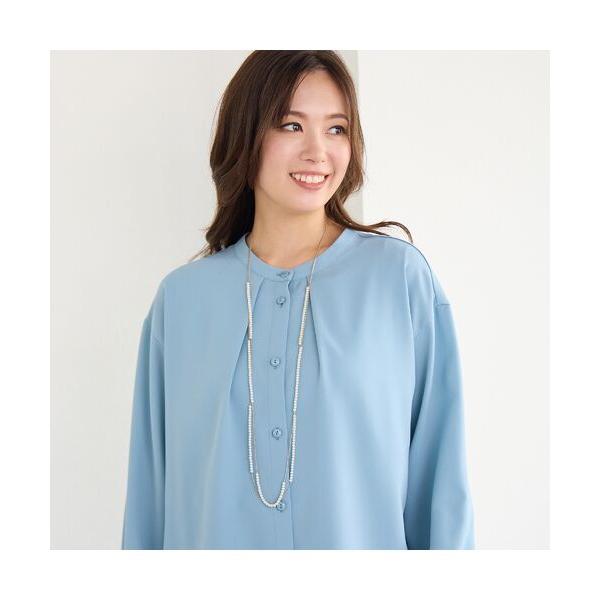 PISANO / ピサーノ パール調ビジュー×ゴールド調チェーン・2連ロングネックレス