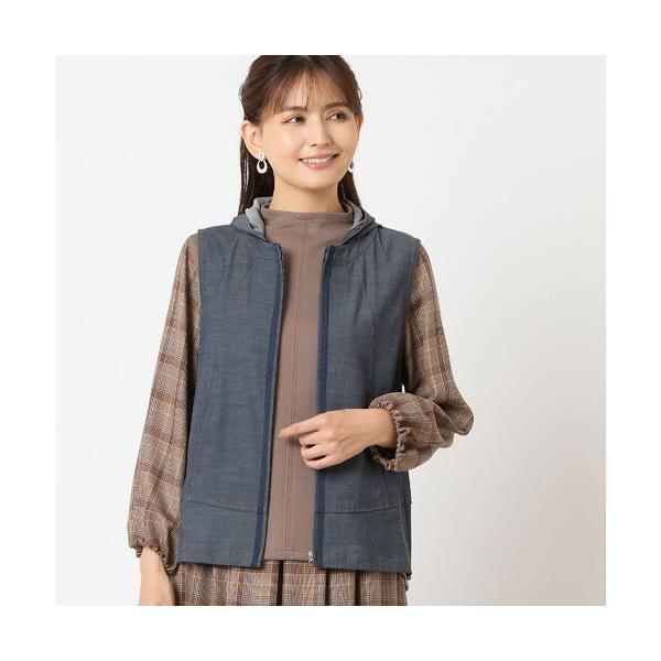 LOBJIE / ロブジェ 【洗える・フード取り外し可能】デニムベスト