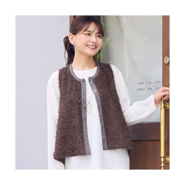 LOBJIE / ロブジェ 【洗える・日本製】シアーカットジャカードベスト