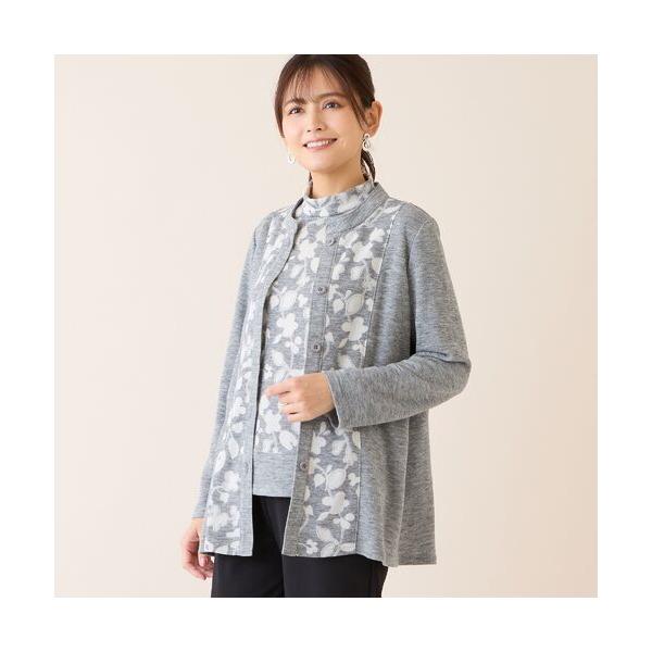 LOBJIE / ロブジェ 【洗える・アンサンブル可】フラワーオパールカーディガン