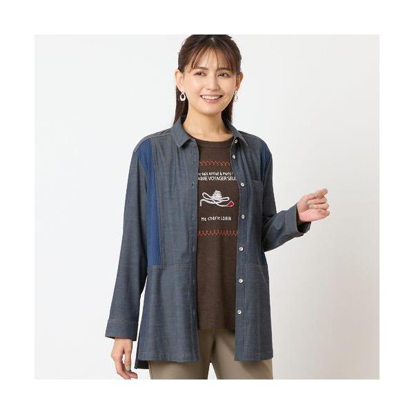 LOBJIE / ロブジェ 【洗える】サイドリブデニムシャツ