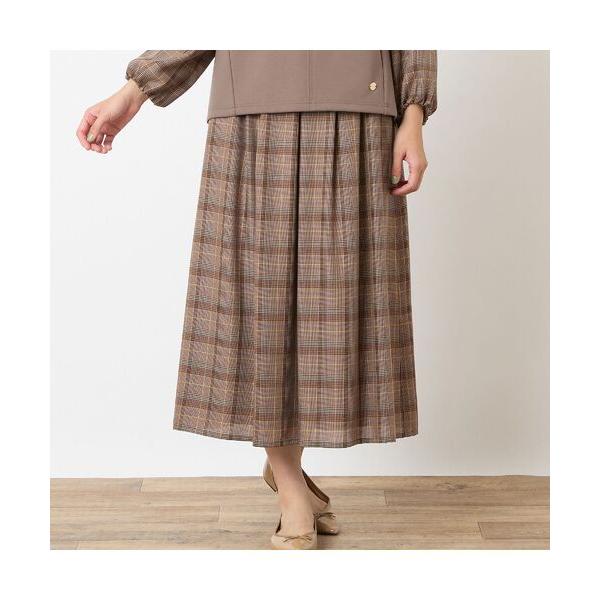 LOBJIE / ロブジェ 【洗える・セットアップ可能】グレンチェックフレアスカート
