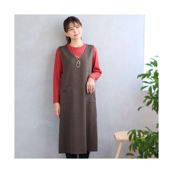 LOBJIE / ロブジェ 【洗える】Vネックジャンパースカート