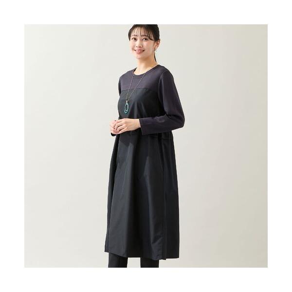 missel / ミゼール 【洗える・体型カバー・L〜4Lサイズ】ドッキングワンピース