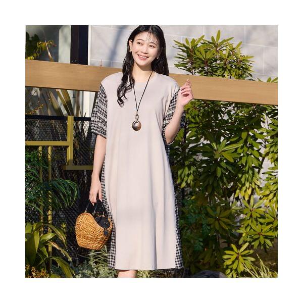 missel / ミゼール 【人気アイテム・洗える】ギンガムチェック パフスリーブワンピース