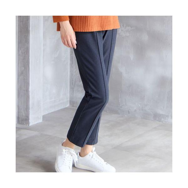 missel / ミゼール 【快適保温素材・洗える・日本製・3L/4L】ピンタック入り美ラインパンツ