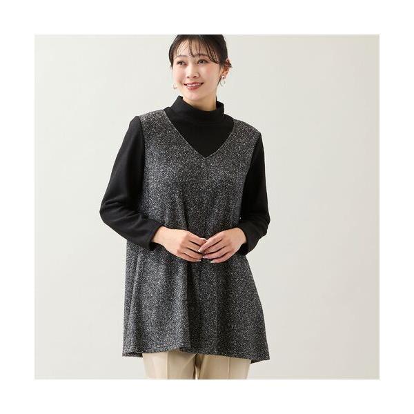 missel / ミゼール 【洗える・日本製・3L/4Lサイズあり】起毛ジャカードチュニック