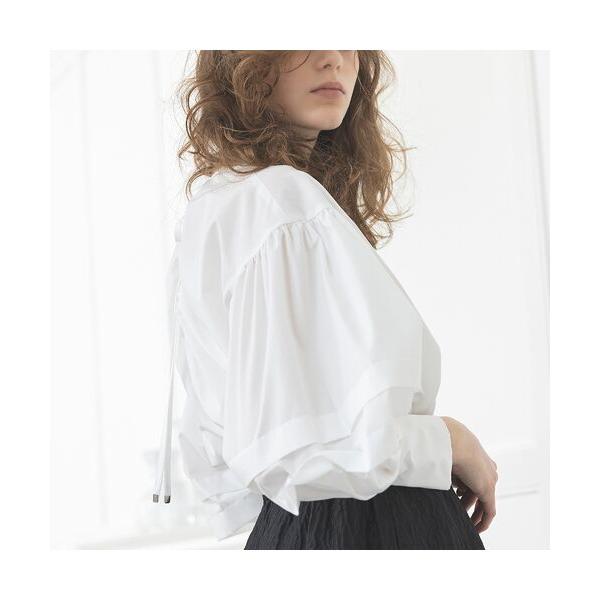 EUCLAID / エウクレイド タックスリーブシアーブラウス