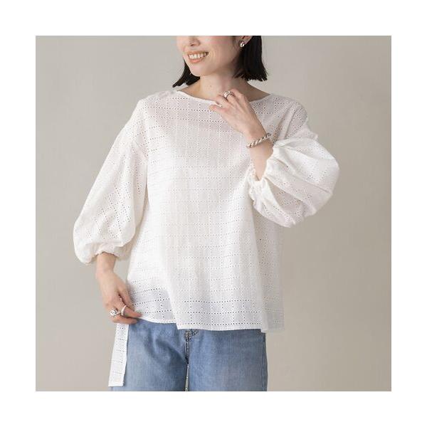 EUCLAID / エウクレイド アイレット刺繍ボリューム袖ブラウス