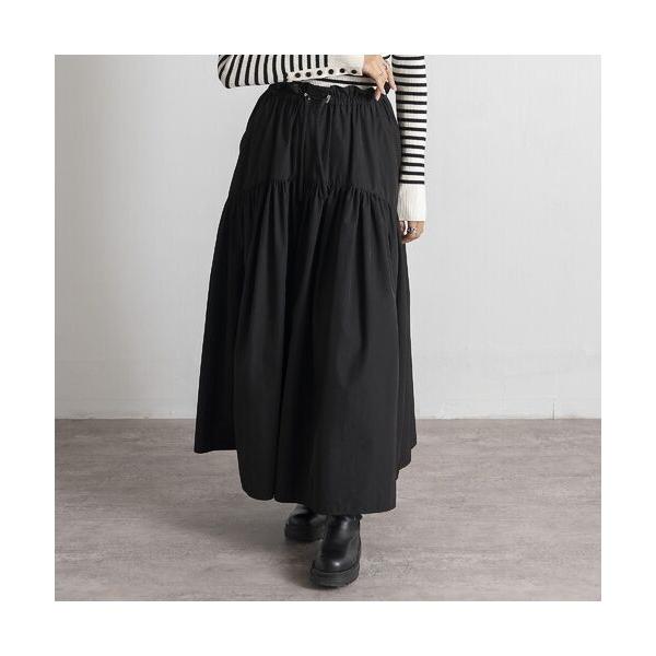 EUCLAID / エウクレイド 撥水タフタギャザースカート