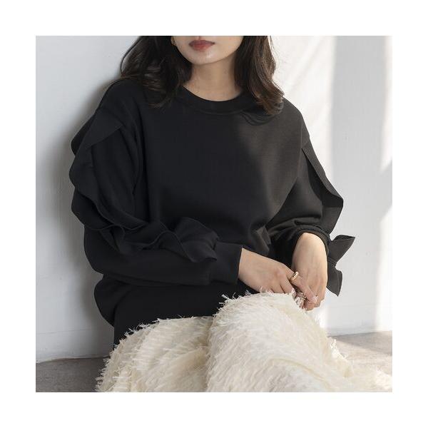 EUCLAID / エウクレイド 【her EUCLAID】フリルスリーブプルオーバー