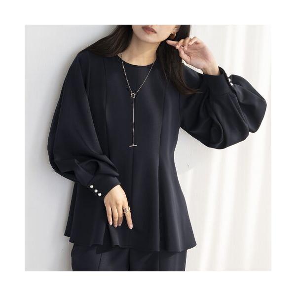 EUCLAID / エウクレイド パールボタンフレアブラウス