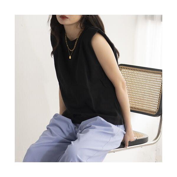 EUCLAID / エウクレイド 肩パッド入りボックスカットソー