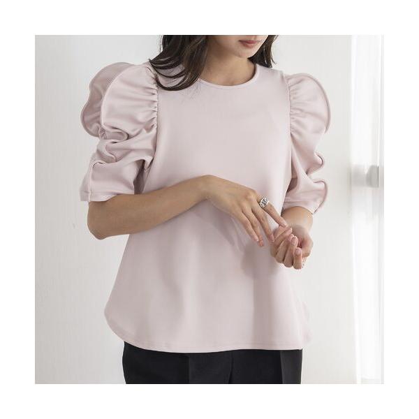 EUCLAID / エウクレイド もちもちギャザースリーブカットソー