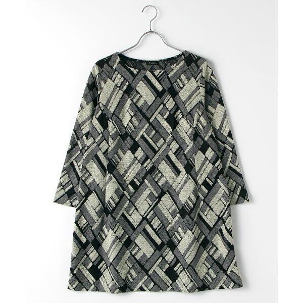 TABASA / タバサ ブロックチェックジャガードチュニック