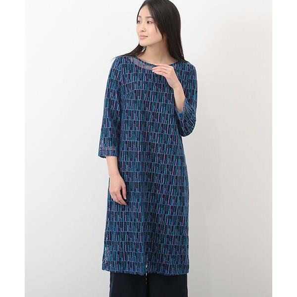 TABASA / タバサ チュール×ブロック刺繍ワンピース