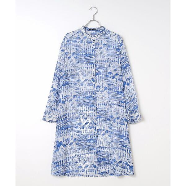 TABASA / タバサ シフォン×アブストラクトプリントワンピース