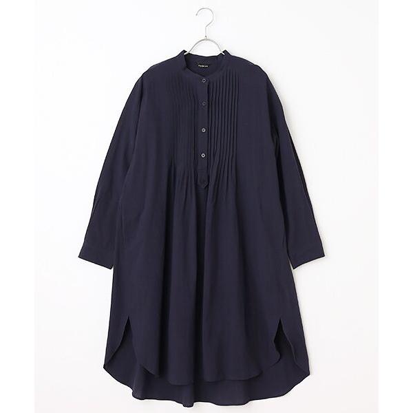 TABASA / タバサ ワッシャーローンバンドカラーチュニック