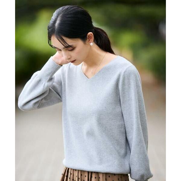 a.v.v / アー・ヴェ・ヴェ 【洗える】Ｖネックパフスリーブニット/アンサンブル対応